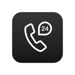 24 hour call center vector icon