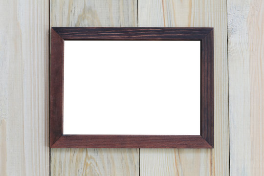 wooden frame on a wood floor and have copy space.