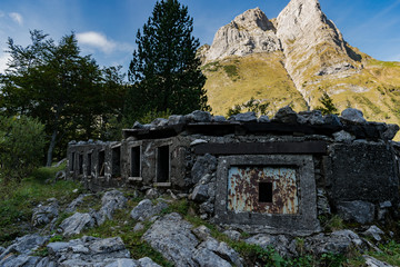 World war I, machinegun fortress on Italian front