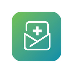 Medical message vector icon