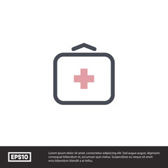 Medical bag vector icon