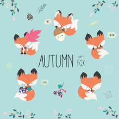 cute autumn and fall animals