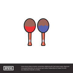 Maracas vector icon
