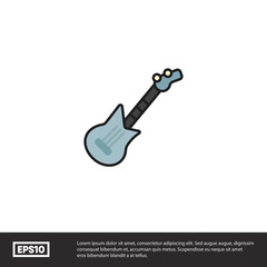 Electro guitar vector icon