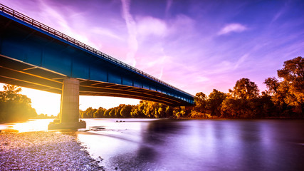 Bridge over Sava river Zagreb Croatia