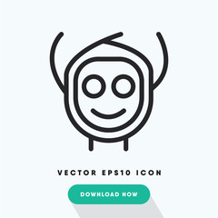 Face mask vector icon