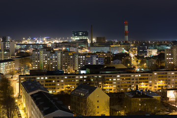 Tallinn night skyline
