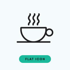 Hot coffee vector icon