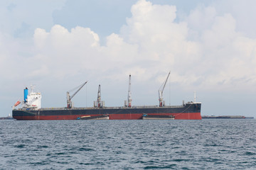cargo ship in the sea.