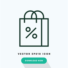 Shopping sale vector icon