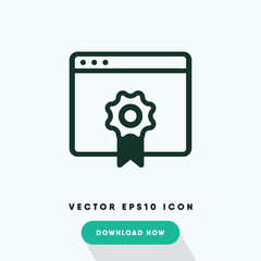 Internet award vector icon