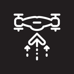 Drone departure vector icon