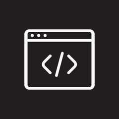 Code editor vector icon