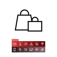 Shopping bag vector icon