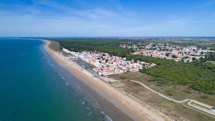 Photo aérienne de Notre-Dame-de-Monts en Vendée, France