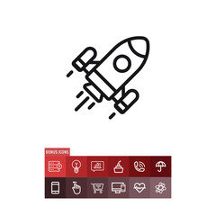 Rocket vector icon