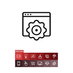 Internet settings vector icon