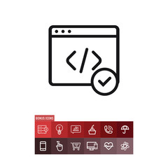 Code check vector icon