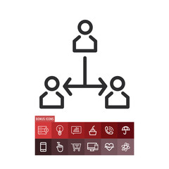 Employees icon, marketing symbol. Modern, simple flat vector illustration for web site or mobile app