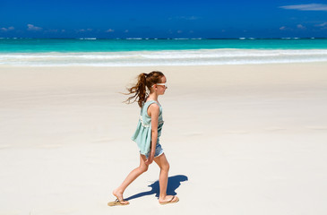 Adorable little girl at beach