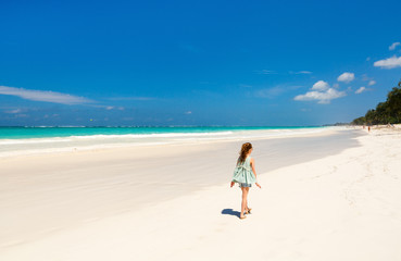 Adorable little girl at beach
