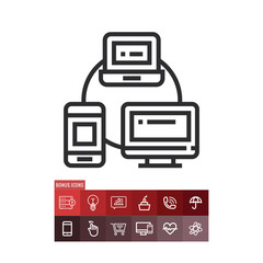 Media network icon, connection symbol. Modern, simple flat vector illustration for web site or mobile app