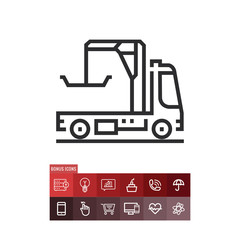 Tow truck icon, car lifter symbol. Modern, simple flat vector illustration for web site or mobile app