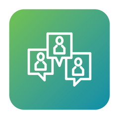 People talking icon, conversation symbol. Modern, simple flat vector illustration for web site or mobile app