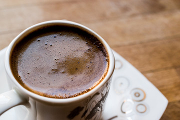 Turkish coffee close up view