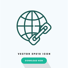 Link icon, connection smartphone symbol. Modern, simple flat vector illustration for web site or mobile app