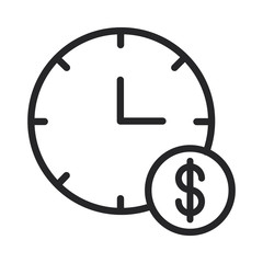 Money time vector icon