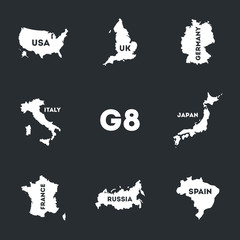 Vector Set of G8 Icons.
