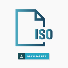 ISO file vector icon