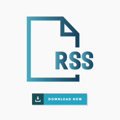 Rss file vector icon