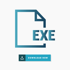 Exe file vector icon