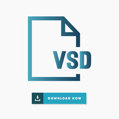 Vsd file vector icon