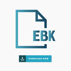 Ebk file vector icon