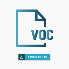Voc file vector icon