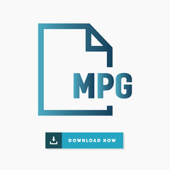 Mpg file vector icon