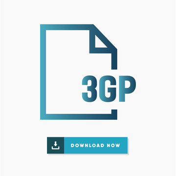 3gp file vector icon