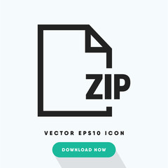 Zip file vector icon