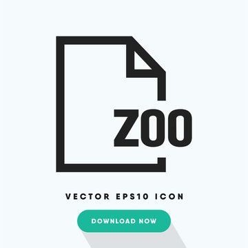 Zoo archive file vector icon