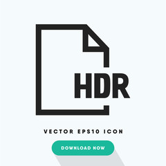 Hdr file vector icon