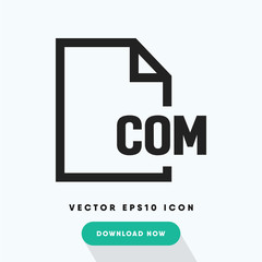 Com file vector icon