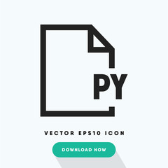 Py file vector icon