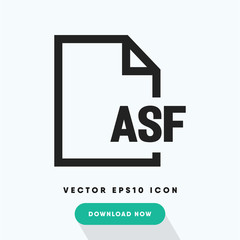 Asf file vector icon