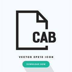 Cab file vector icon