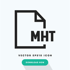 Mht file vector icon