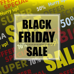 Obraz premium Black Friday Sale design poster or banner. Vector