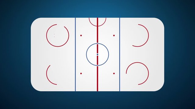 ice hockey rink, animation for strategy plan